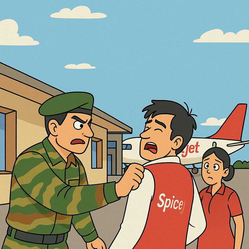 Army Officer Assaults SpiceJet Staff at Srinagar Airport, Causing Spinal and Jaw Injuries