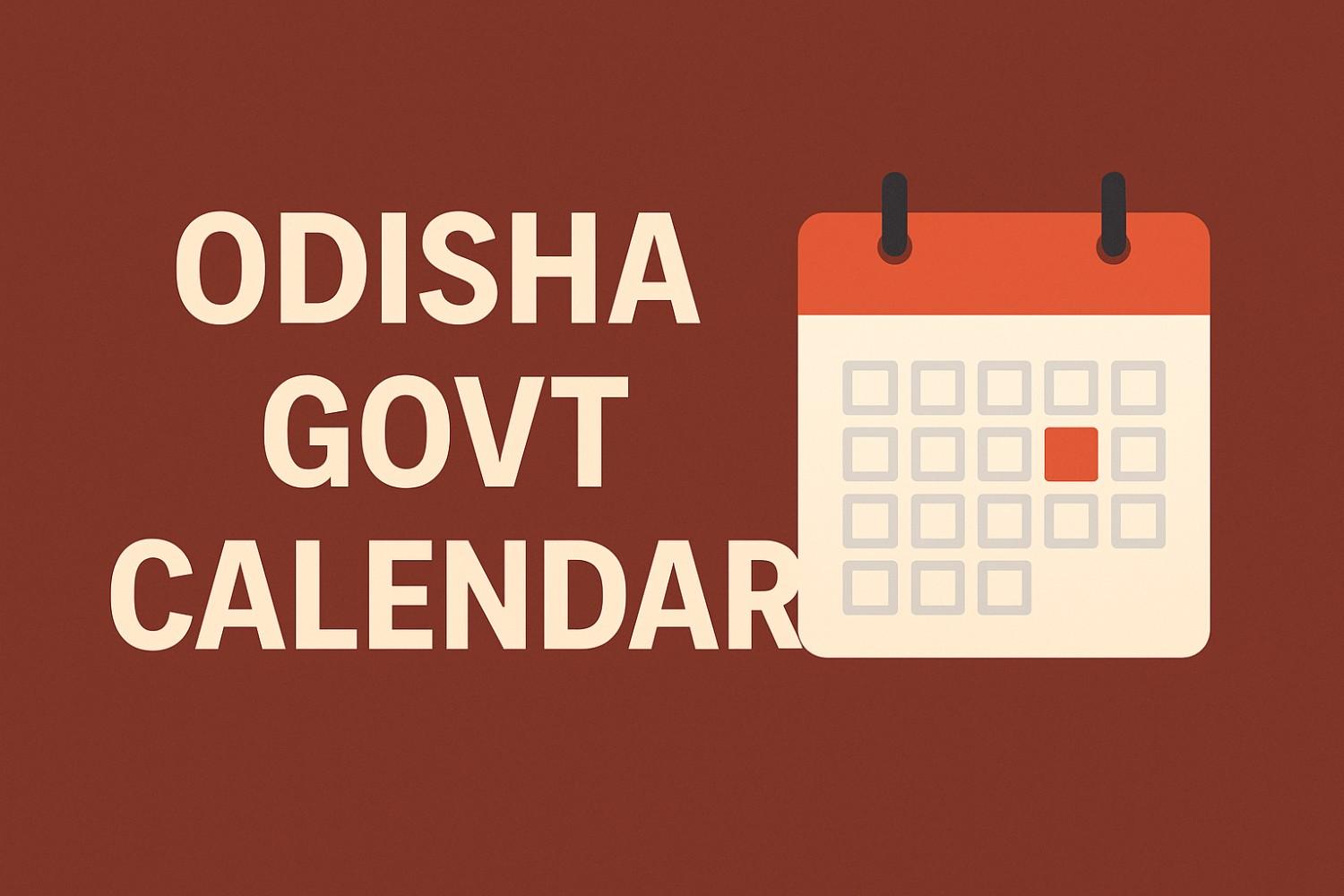 Odisha Government Calendar 2025: Full Holiday List, Festival Dates & Key Observances
