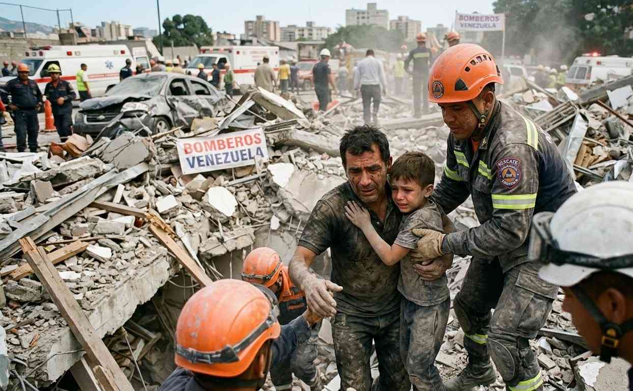 Father and Son Rescued After Being Trapped Under Earthquake Rubble in Venezuela for Four Days